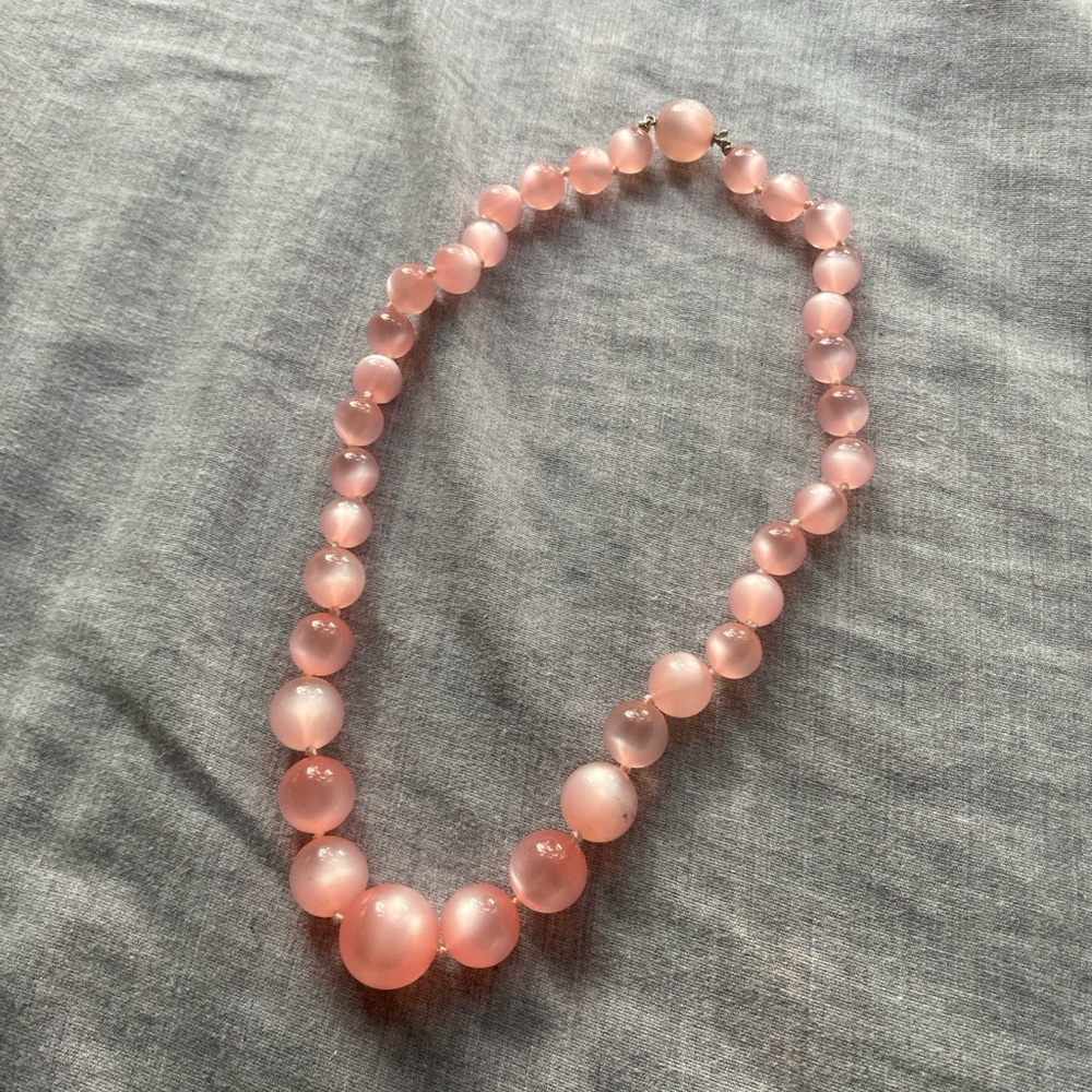 Elegant Pink Beaded Necklace